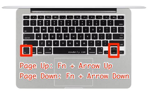 Page Up and Page Down keys .